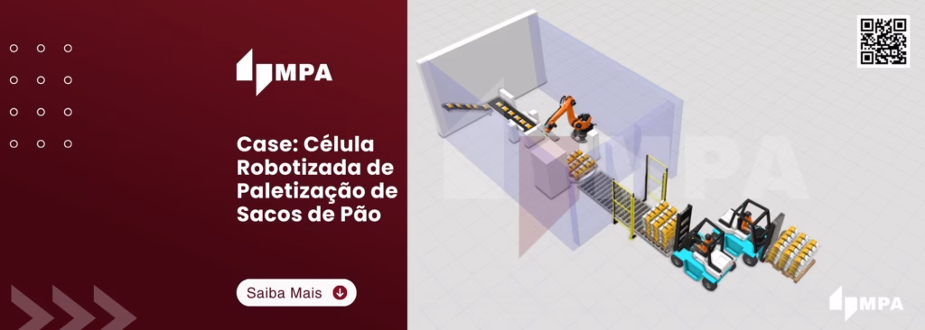 Case: Célula Robotizada de Paletização de Sacos de Pão 2 Case Célula Robotizada de Paletização de Sacos de Pão ()