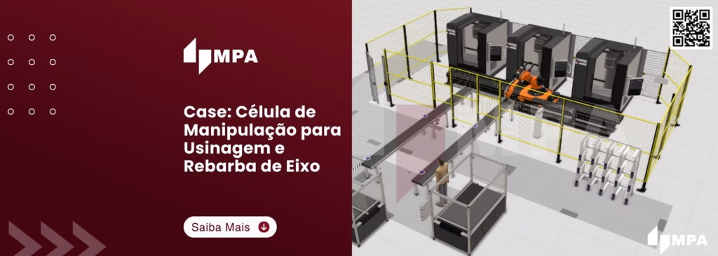 Case: Célula de Manipulação para Usinagem e Rebarba de Eixo 1 Case Célula de Manipulação para Usinagem e Rebarba de Eixo ()