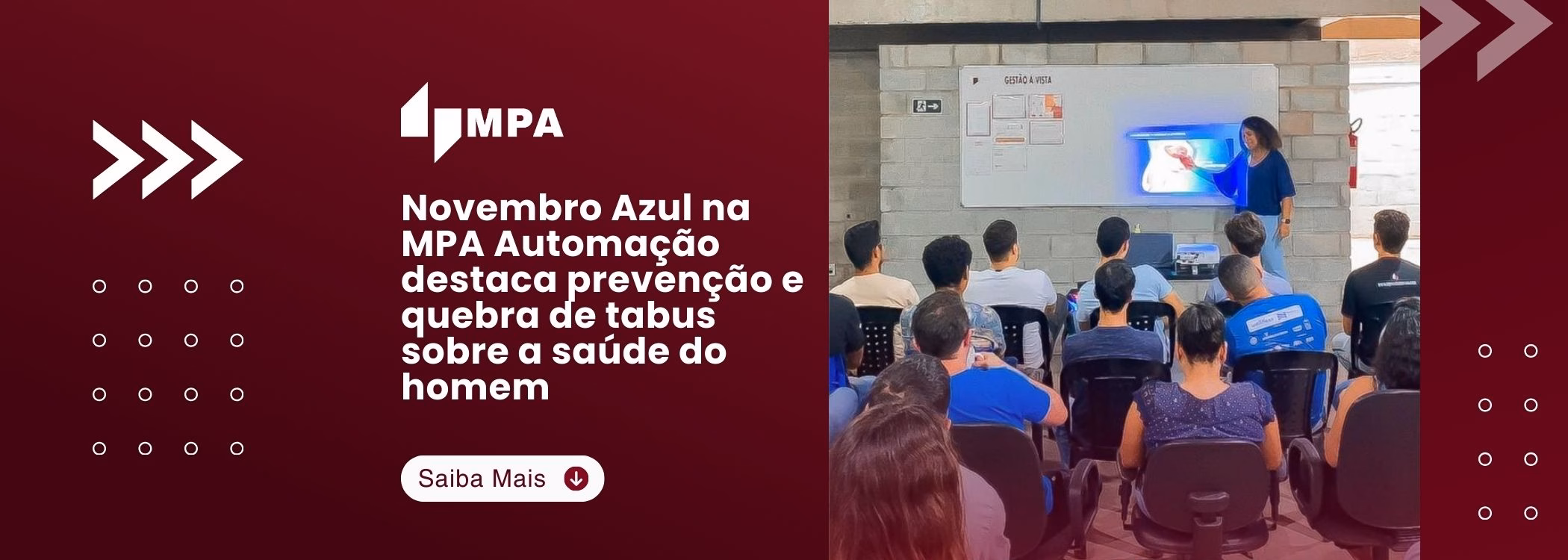 Novembro Azul na MPA Automação destaca prevenção e quebra de tabus sobre a saúde do homem