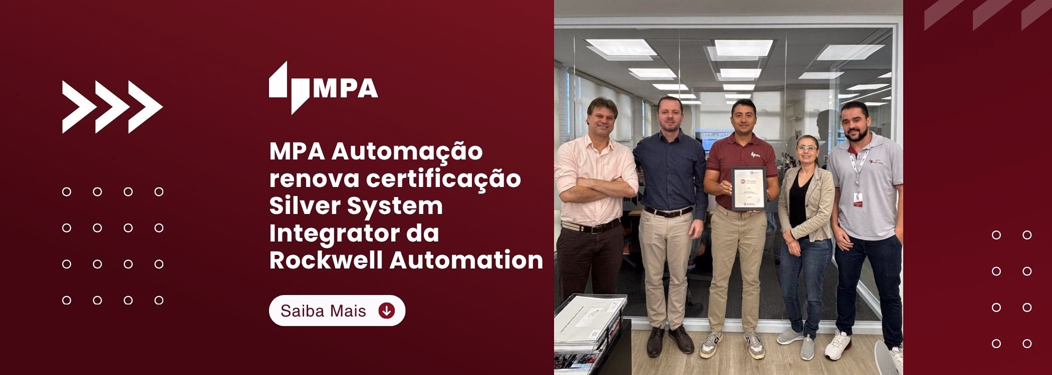 MPA Automação renova certificação Silver System Integrator da Rockwell Automation
